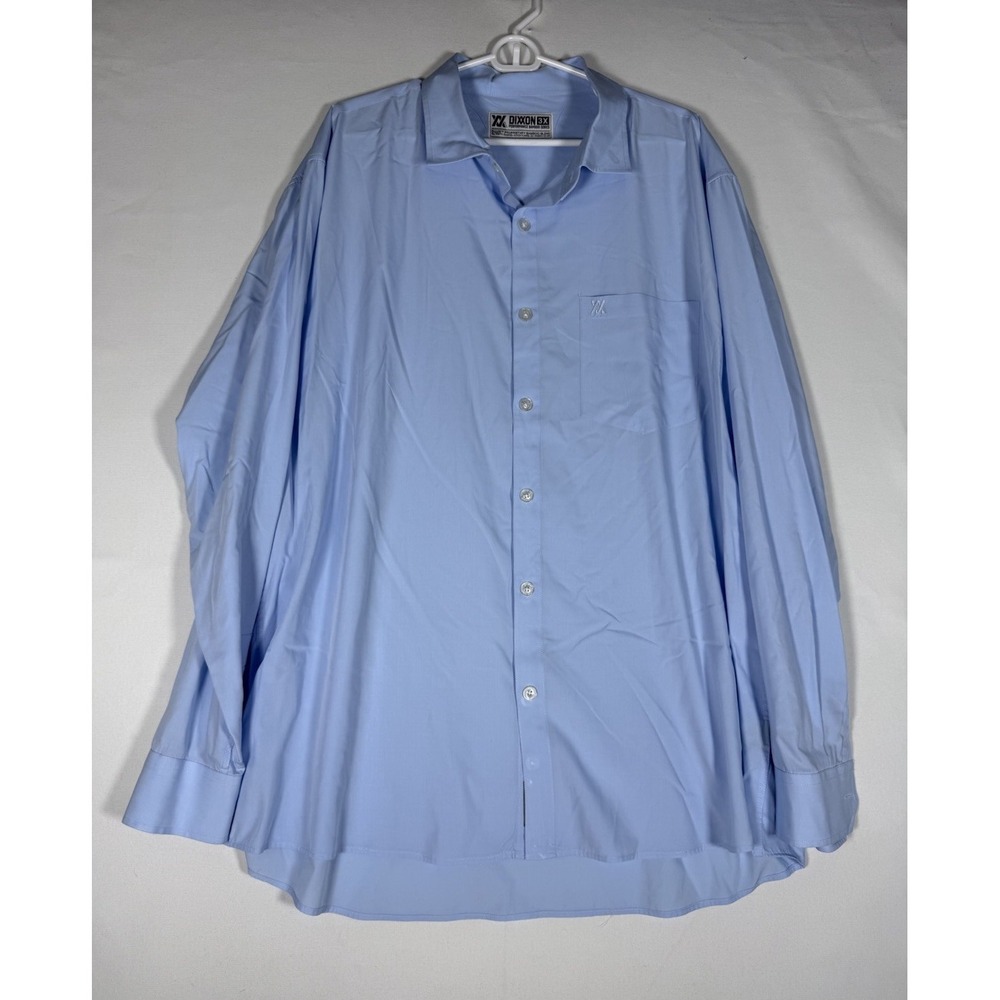 Dixxon Shirt Men's 3XL Blue D-Lux Performance Bamboo Series Long Sleeve Button